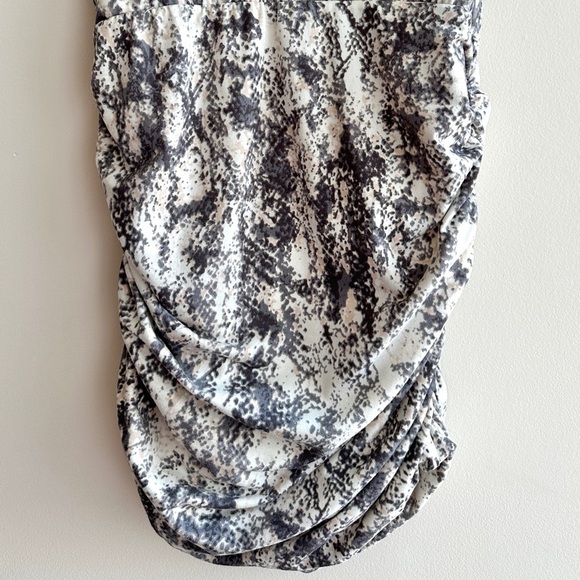 Tart Cinched Bubble Skirt Mini Dress, Alligator/Crocodile Print, Size Small - Picture 13 of 15